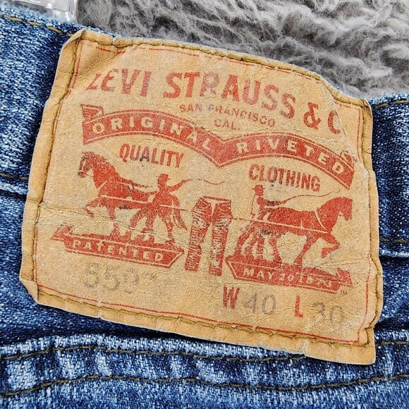 Levis Jeans Mens 40x30 Blue 559 Relaxed Fit Straight Leg 100% Cotton Denim - Picture 9 of 14